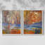 «Cadmium Winter Solstice I», reproduction encadrée de qualité supérieure - prête à être accrochée - aucun clou requis - aucun clou requis-248848102-248848106