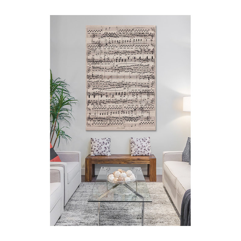 Art moderne - Partition musicale «Ode to Joy» par 5by5collective - impression d'art graphique, Toile