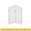 Armoire de rangement blanche triangulaire avec tablettes réglables, armoire de plancher autoportante pour la cuisine à domicile-717429158