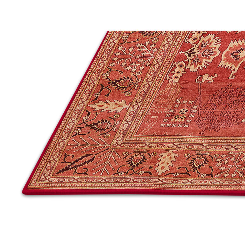 Tapis oriental orange / beige, Rectangle 7 pi x 9 pi