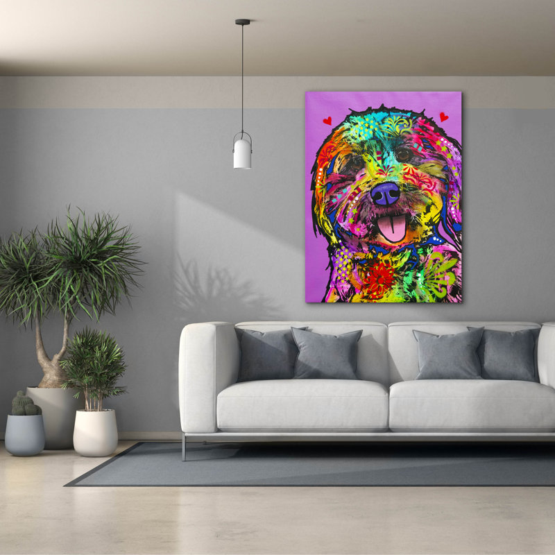 «Static» par Dean Russo, art mural sur toile, H 54 po x l 40 po x P 1,5 po