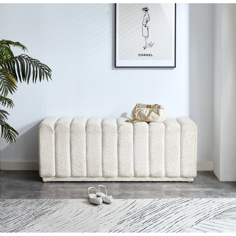Velvet Upholstered Bench