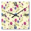 Pensée rose et bleue I - Horloge murale traditionnelle-815512114