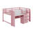 Full Low Loft Bed With Desk, Cabinets, Bookcase & Whiteboard-1769301204
