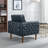 34.25'' Wide Faux Leather Tufted Armchair-99229963