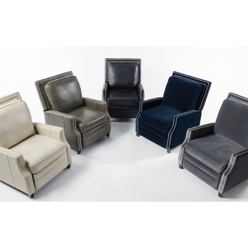 Couture Leather Recliner, Black