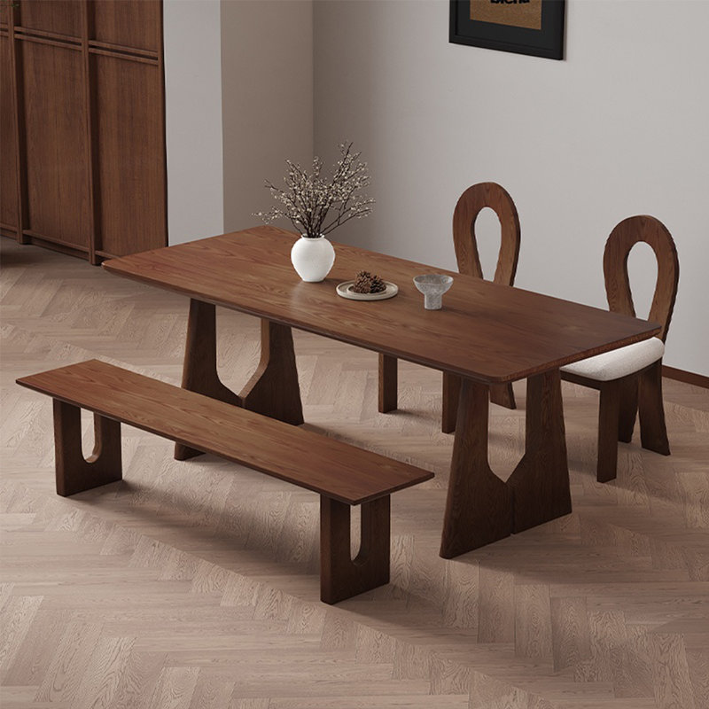 Creative solid wood table set, 29.52"H x 55.11"L x 27.55"W