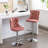 Felder Swivel Velvet Bar Stools with Adjustable Height-111647363-111647359