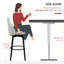 Ensemble de 2 tabourets de bar, tabourets de bar pivotants à 360 ° modernes, chaises de cuisine rembourrées d'une hauteur de siège de 29,5 pouces avec pieds et repose-pieds en acier