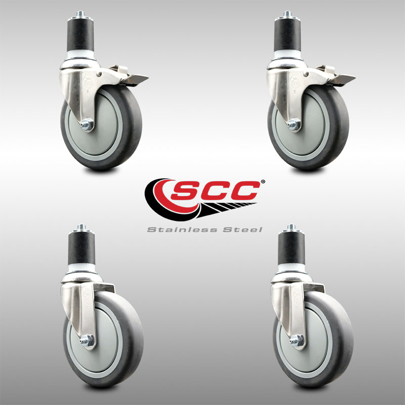 Swivel Stem Caster, 5" H x 5" W