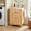 Meuble-lavabo à finition chêne 24 po avec lattes et lavabo en céramique-1756457829