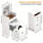 Dressing Table and Stool, 3-in-1 Multifunctional Dressing Table Set, Featuring Three-color Lighting Modes, HD Mirror, Two Sliding Drawers, and a Hidden Storage Stool