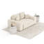 Two-seater square arms loveseat sofa-1973242447