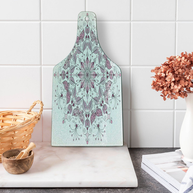 Planche à découper en verre trempé Ambesonne Mandala