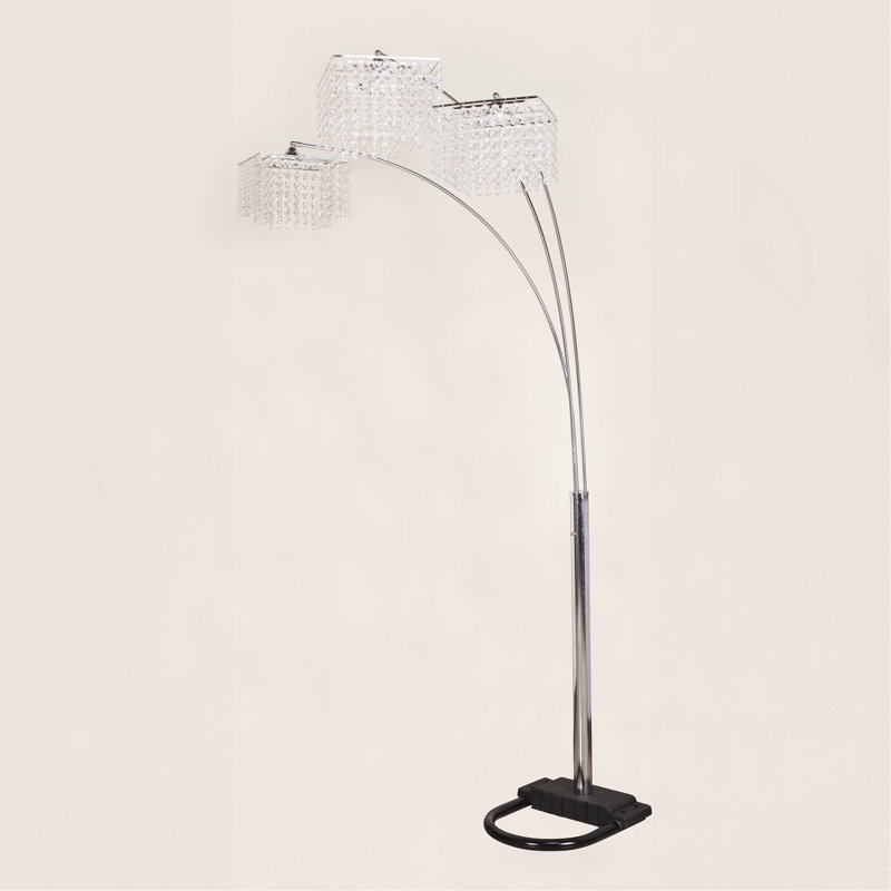 Lampe courbée de salon à arche de cristal de style moderne et luxueux 1Pc