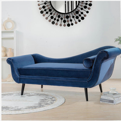 Chaise longue avec accoudoirs à volutes