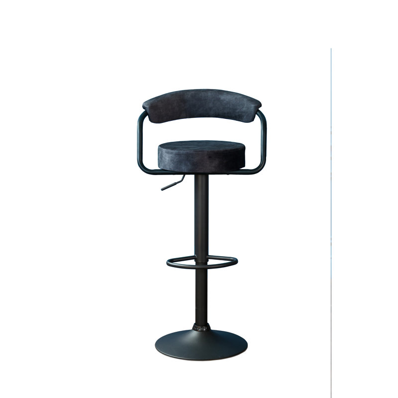 Swivel Yes Bar Stool with Steel Frame, Black