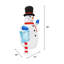Bonhomme de neige avec panneau gonflable