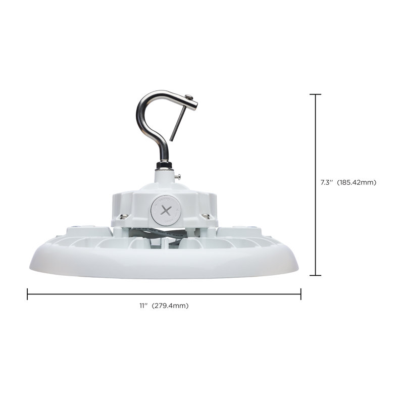 Dimmable Round High Bay Ceiling Light, White
