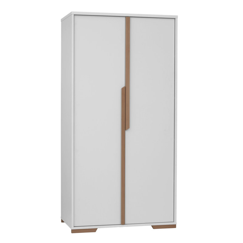 Gerke 2 Door Manufactured Wood Wardrobe, White