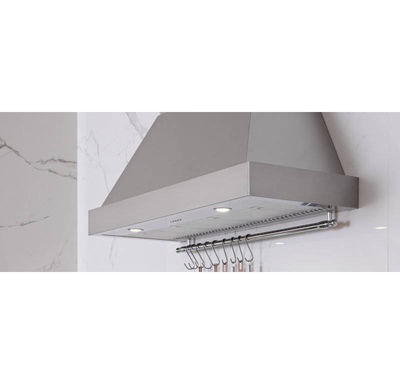Bertazzoni 48" Canopy Hood (Canopy Only), Stainless Steel, 54" H x 36" W x 19.68" D