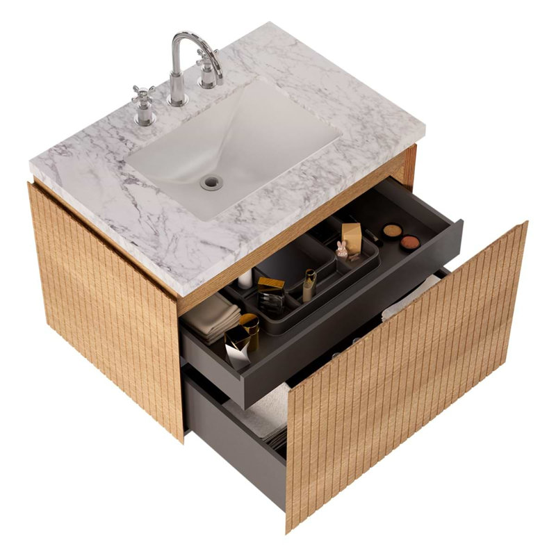 Melrose Single Vanity, White Ash, 30", White