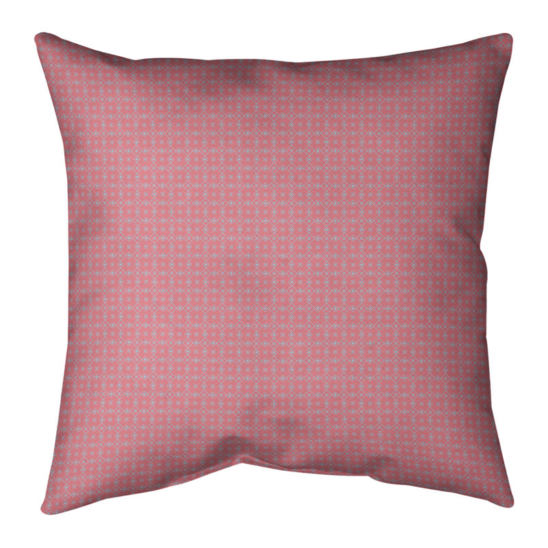 Housse de coussin Katelyn Elizabeth, 14 po x 14 po, Pas de bourre, Rouge / Bleu