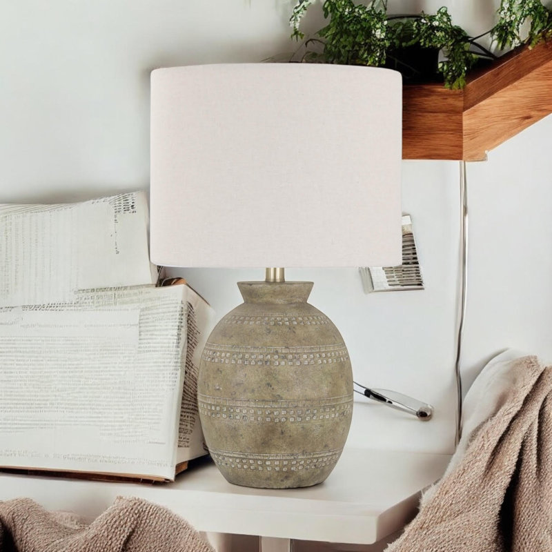 Stylish 55cm Ceramic Table Lamp with Classic Design, Inline Switch, and Double Insulation, Cozy Accent for Living Room or Bedroom