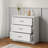 3-Drawer Nightstand, 31.5" H Bedside Table With Metal Handles
