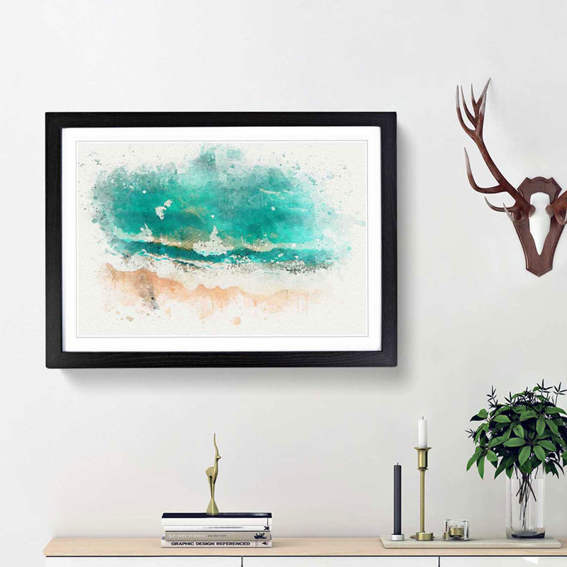 Monterey Beach in California - Picture Frame Graphic Art Print, Black Framed, 36cm H x 48cm W x 2cm D