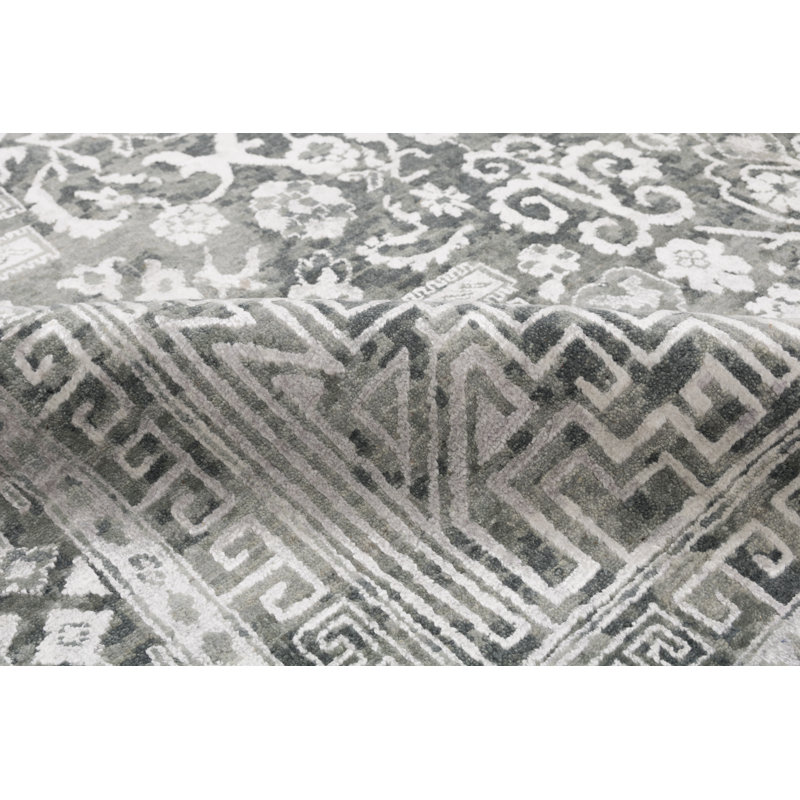 Handmade Cotton and Silk Oriental Area Rug