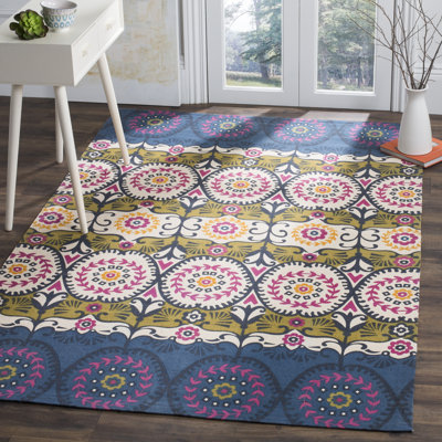  tapis Bleu Et Rose Allison