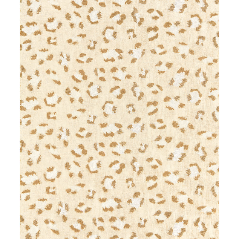 Jardin Broderie Leopard Fabric, Camel/Cream