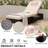 Patio Chaise Lounge Chairs Set of 2, PE Wicker with Adjustable Backrest, Storage Table Included, Rattan, Outdoor Poolside Furniture-281824945