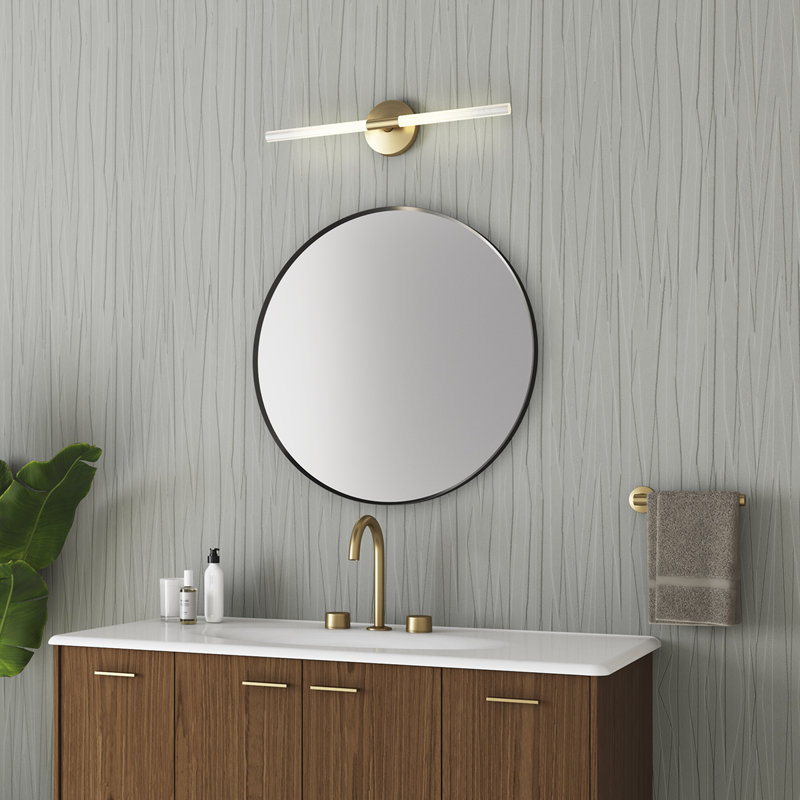 Components 24-in Led Sconce, Moderne Brushed Gold