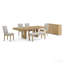 Ensemble de table, chaise et banc de salle à manger 6 pièces au fini naturel