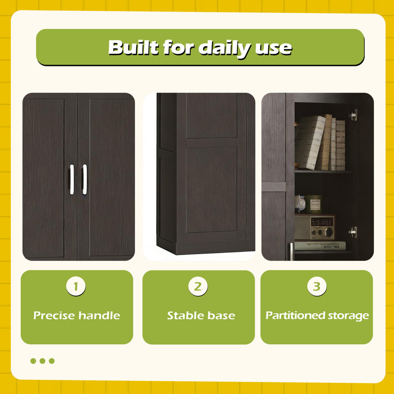 Armoire domestique, garde-manger, Marron foncé