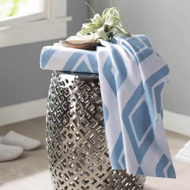 Serviette de bain en microfibre Malcho, Bleu pâle