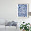« atlanta georgia city map blue », impression sur toile tendue-331752130