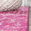 Tapis marocain Kateshia HYPE Boho Vintage Diamond Fuchsia / Ivory-1802146025