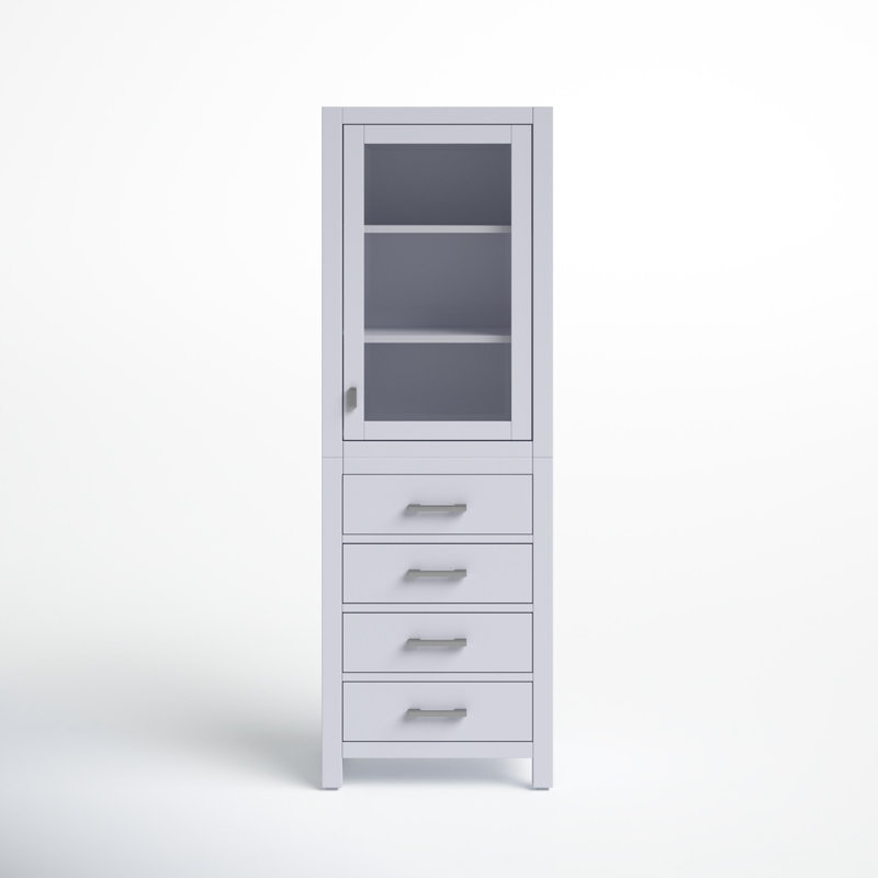 Keira Linen Cabinet, White
