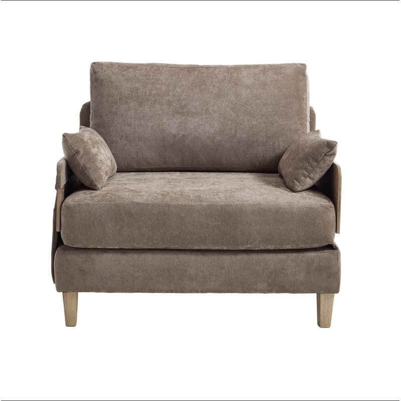 Fauteuil inclinable pliable, canapé-lit convertible 3-en-1, décor Mid-Century moderne, convient aux petits espaces, avec trois coussins, peut être placé dans la chambre d'étude de la chambre