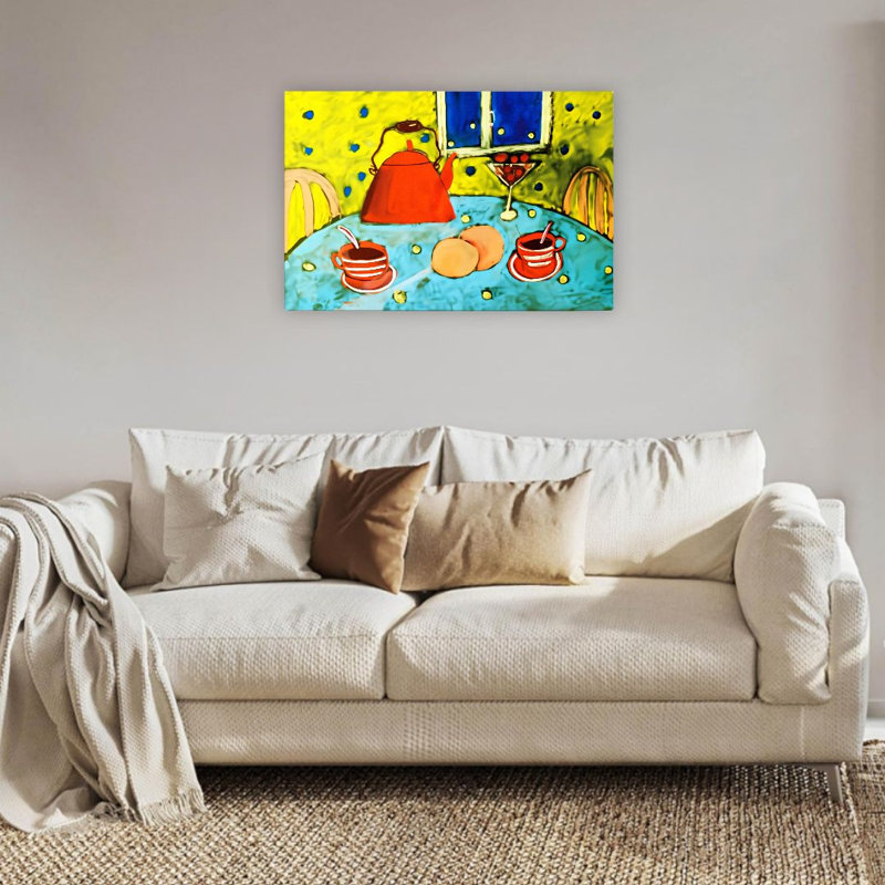 "Bold Kitchen Still Life", art mural décoratif sans cadre, l 36 "x L 24"
