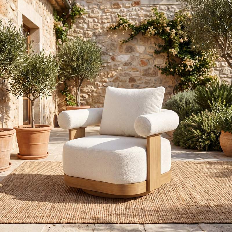Chaise d'extérieur avec coussins