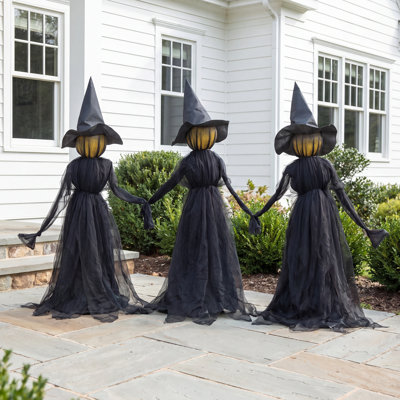52" H LED Lighted Witch Garden Stake