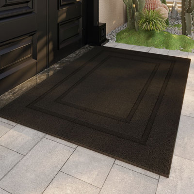 Tapis de porte d'intérieur, tapis antidérapant et absorbant, tapis à profil bas, antidérapant et lavable pour porte d'entrée