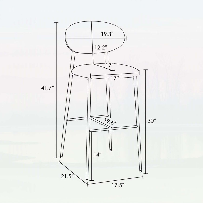 Set of 2 Modern Bar Stools, Curved-Back PU Leather Upholstered Counter Chairs with Chrome Metal Frame and Footrest, White