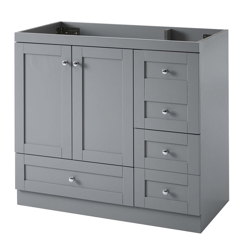 [Cabinet seulement] Meuble-lavabo de 36 po (lavabo non inclus), Gris
