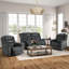 Ensemble de salon inclinable manuel en microfibre 3 pièces - 2 fauteuils inclinables et causeuse-504262681