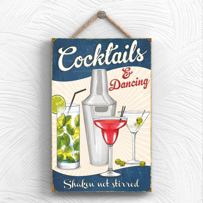 Cocktails And Dancing - Print on MDF